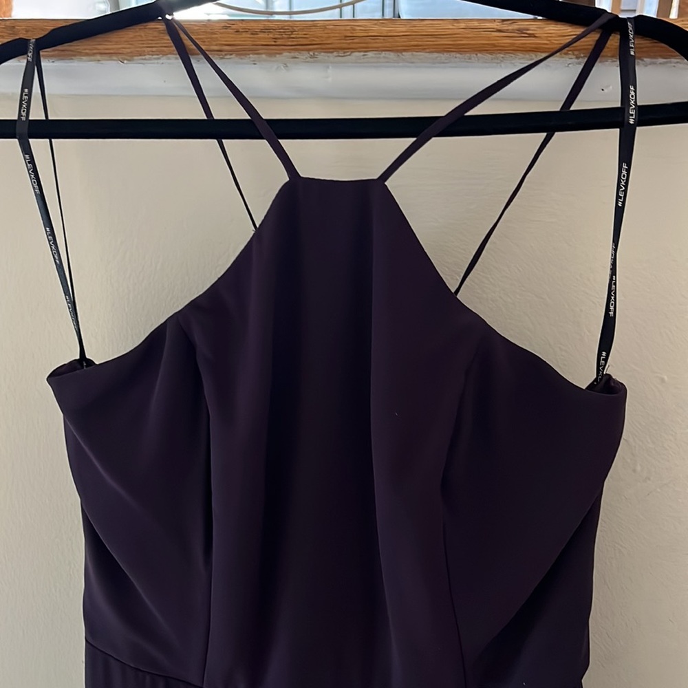 Purple long dress chiffon